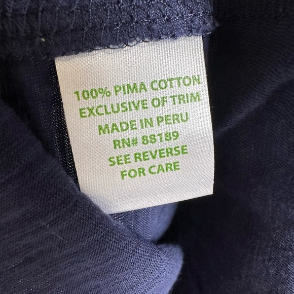 Lilly Pulitzer Navy Blue Shirt Dress Size Small Pima Cotton Lightweight Comfy - Picture 4 of 7